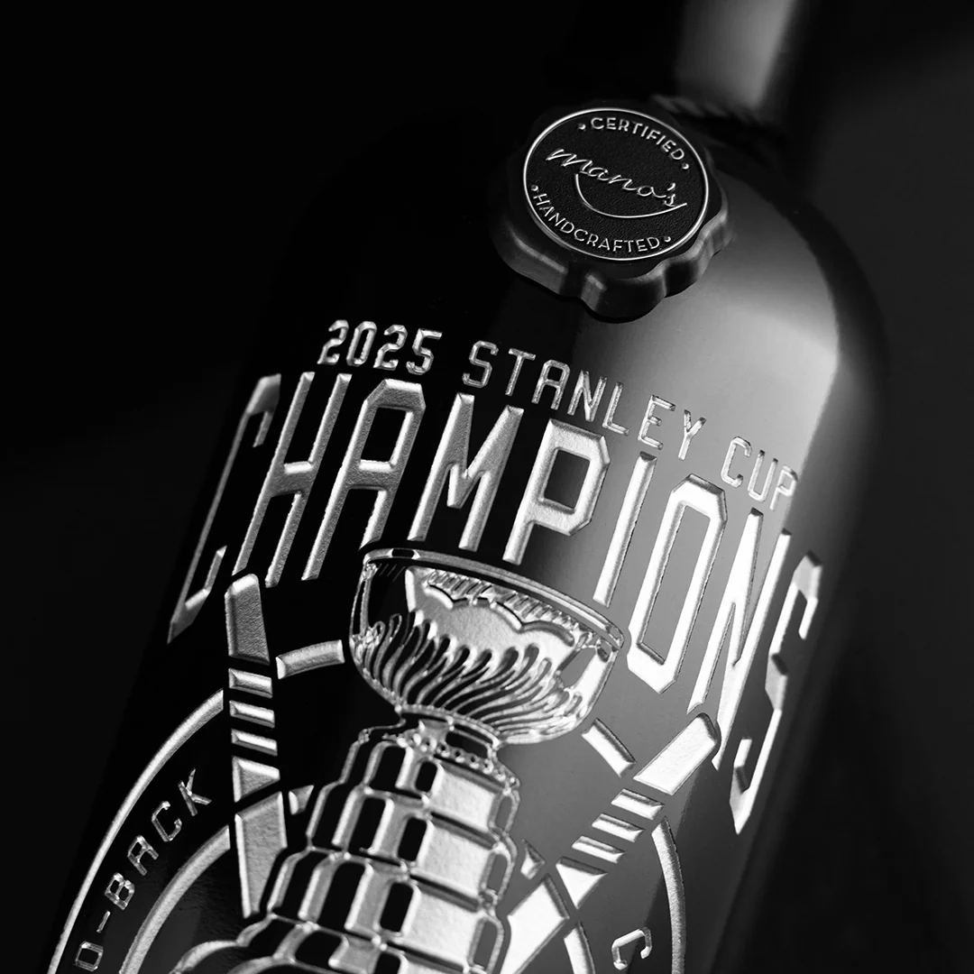 2025 Florida Panthers Back-to-Back Stanley Cup Champions Etched Wine - Image 2
