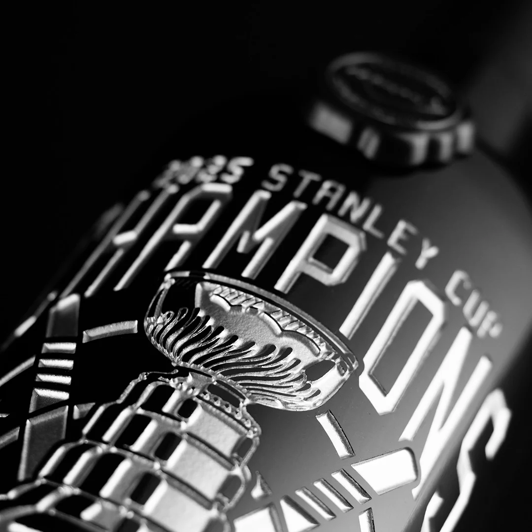 2025 Florida Panthers Back-to-Back Stanley Cup Champions Etched Wine - Image 3