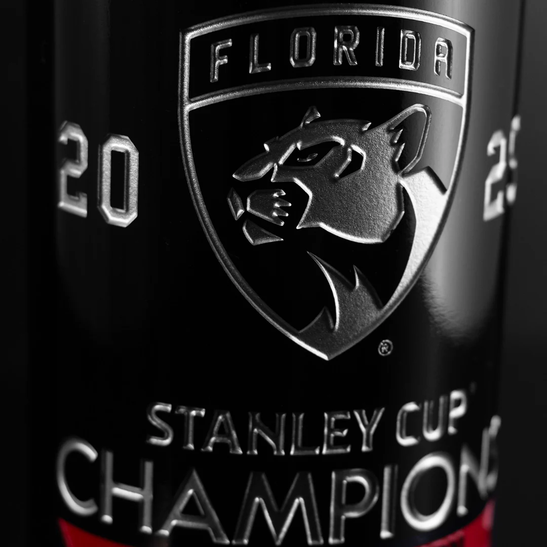 2025 Florida Panthers Stanley Cup Champions Etched Wine - Image 3
