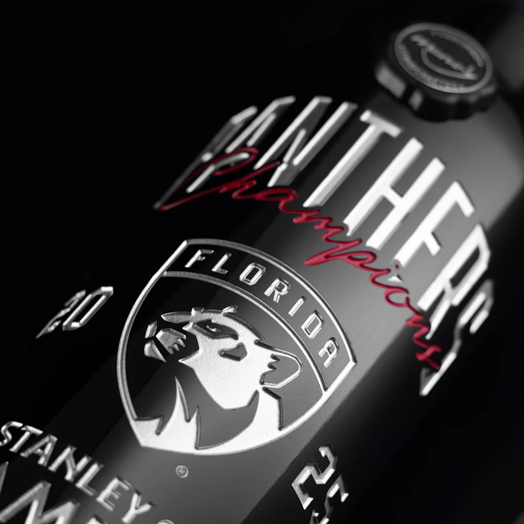 2025 Florida Panthers Stanley Cup Champions Etched Wine - Image 4