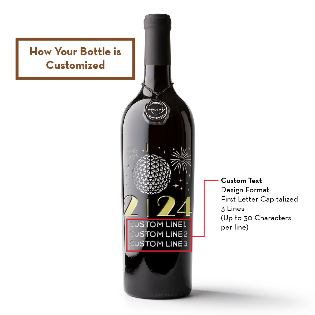 2026 Ball Drop Custom New Years Etched Wine - Image 2