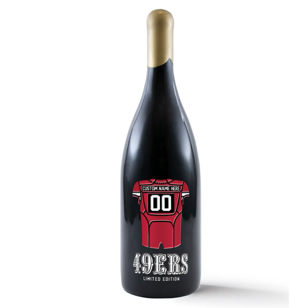 49ers Custom Jersey 1.5L Etched Wine - Image 3