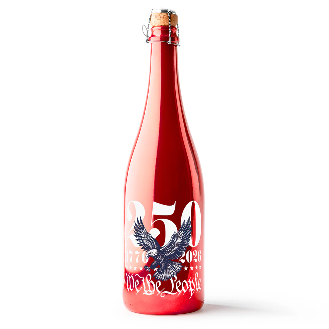 America 250 Years Celebration Metallic Red Bubbly