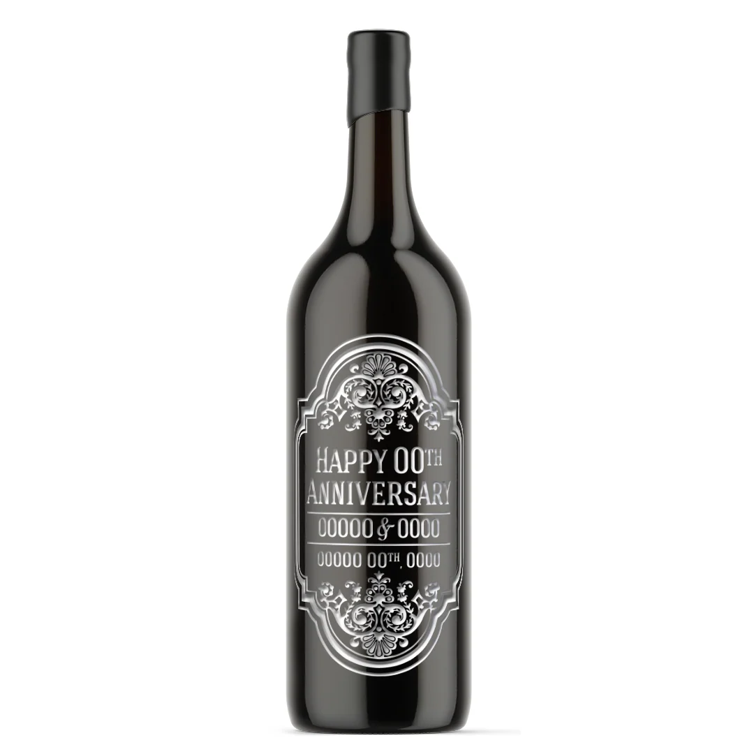 Anniversary Frame Custom Etched Wine Bottle - Image 10