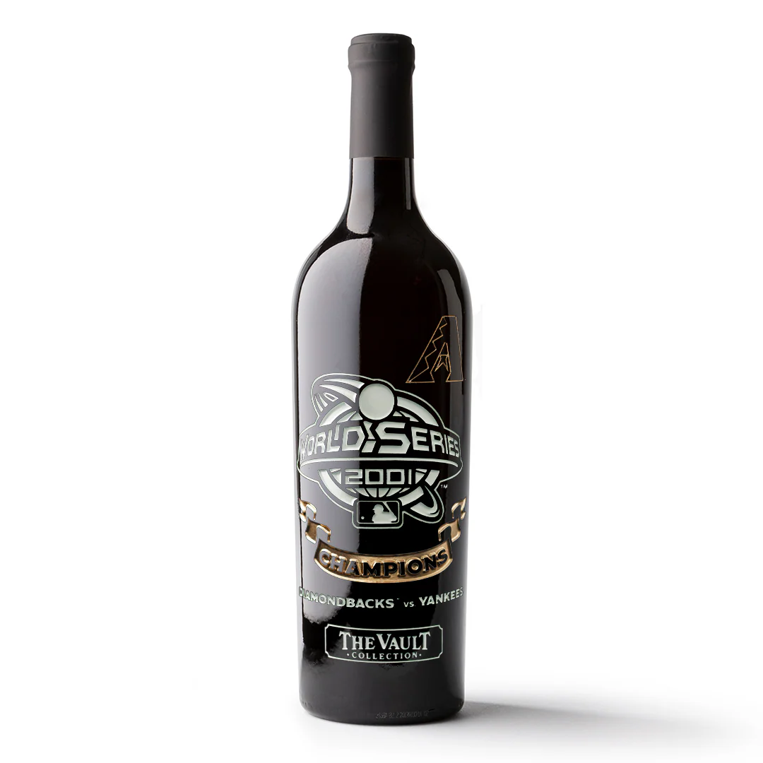 Arizona Diamondbacks 2001 World Series Vault Etched Wine