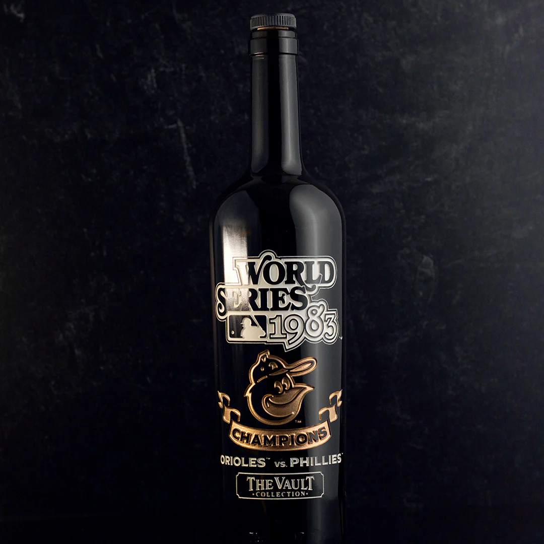 Baltimore Orioles 1983 World Series Vault Etched Wine - Image 4