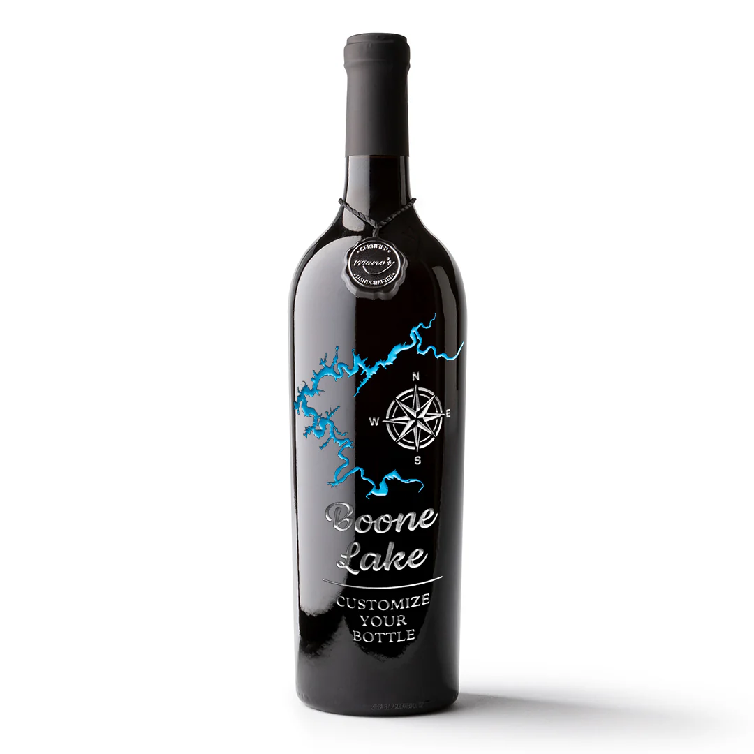 Boone Lake Custom Etched Wine - Image 3