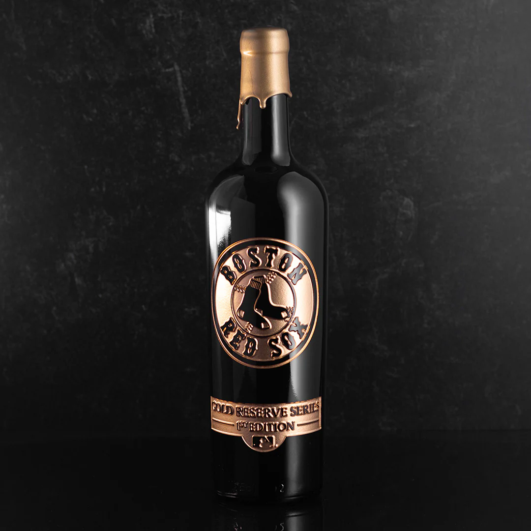 Boston Red Sox Gold Reserve Etched Wine Bottle - Image 4
