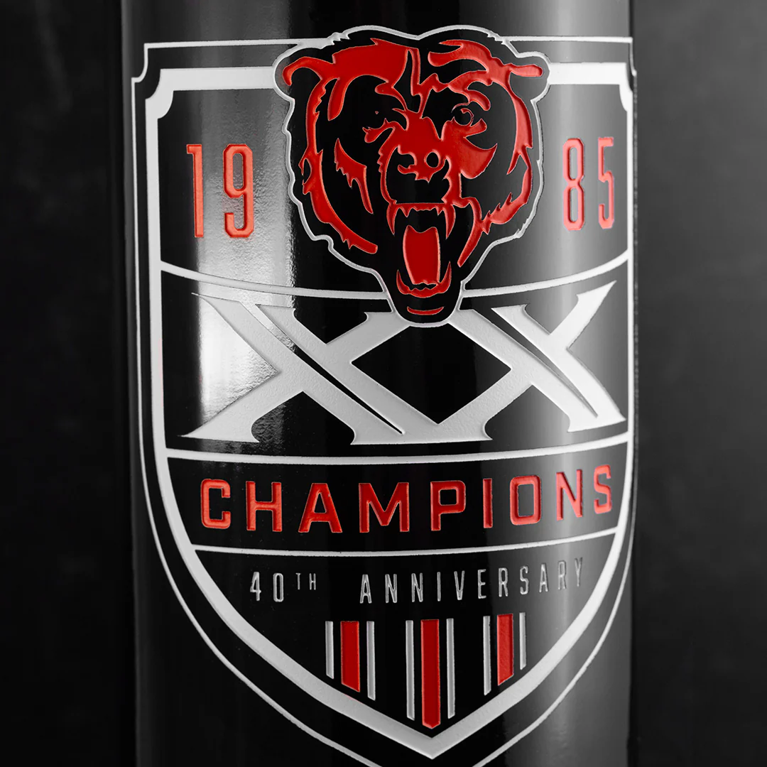 Chicago Bears Championship Anniversary 3L Etched Wine - Image 3