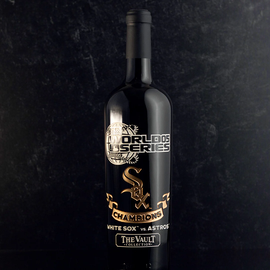 Chicago White Sox 2005 World Series Vault Etched Wine - Image 4