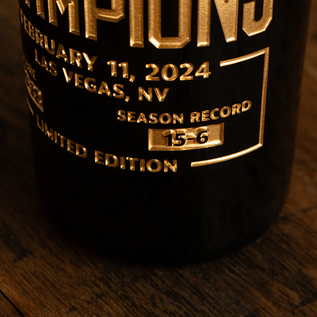 Chiefs 2023 Champions Etched Wine Bottle - Image 4