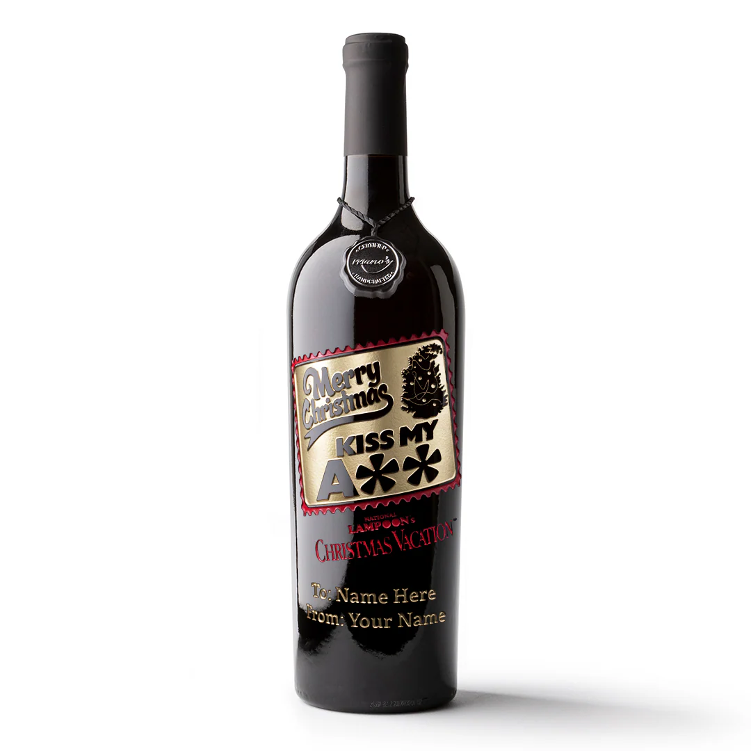 Christmas Vacation Custom Post Card Etched Wine - Image 4