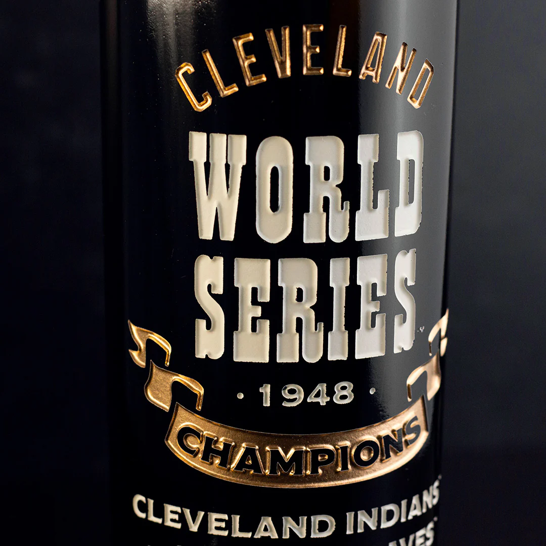 Cleveland 1948 World Series Vault Etched Wine - Image 2