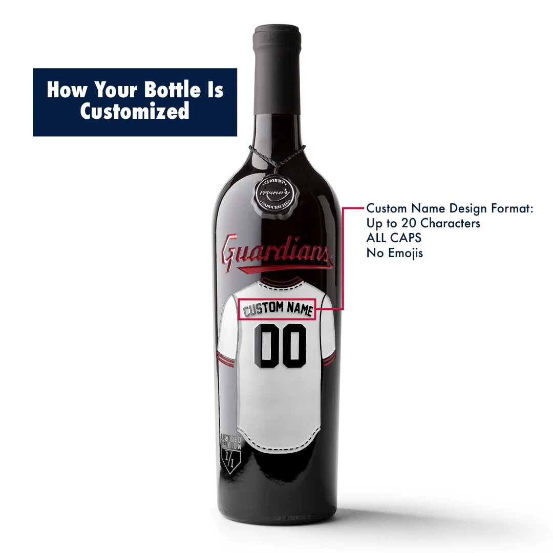 Cleveland Guardians Custom Jersey Etched Wine - Image 2