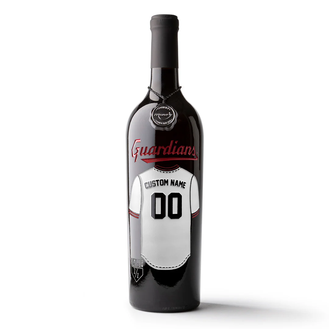 Cleveland Guardians Custom Jersey Etched Wine - Image 3