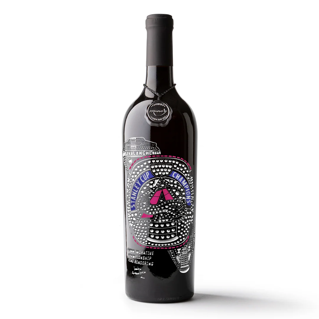 Colorado Avalanche Stanley Cup Ring Rendering Etched Wine