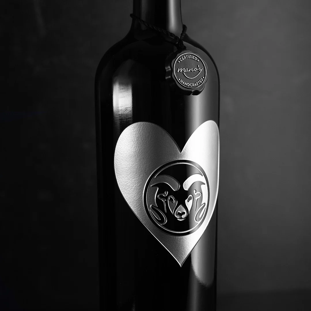 Colorado State University Heart Etched Wine Bottle - Image 2