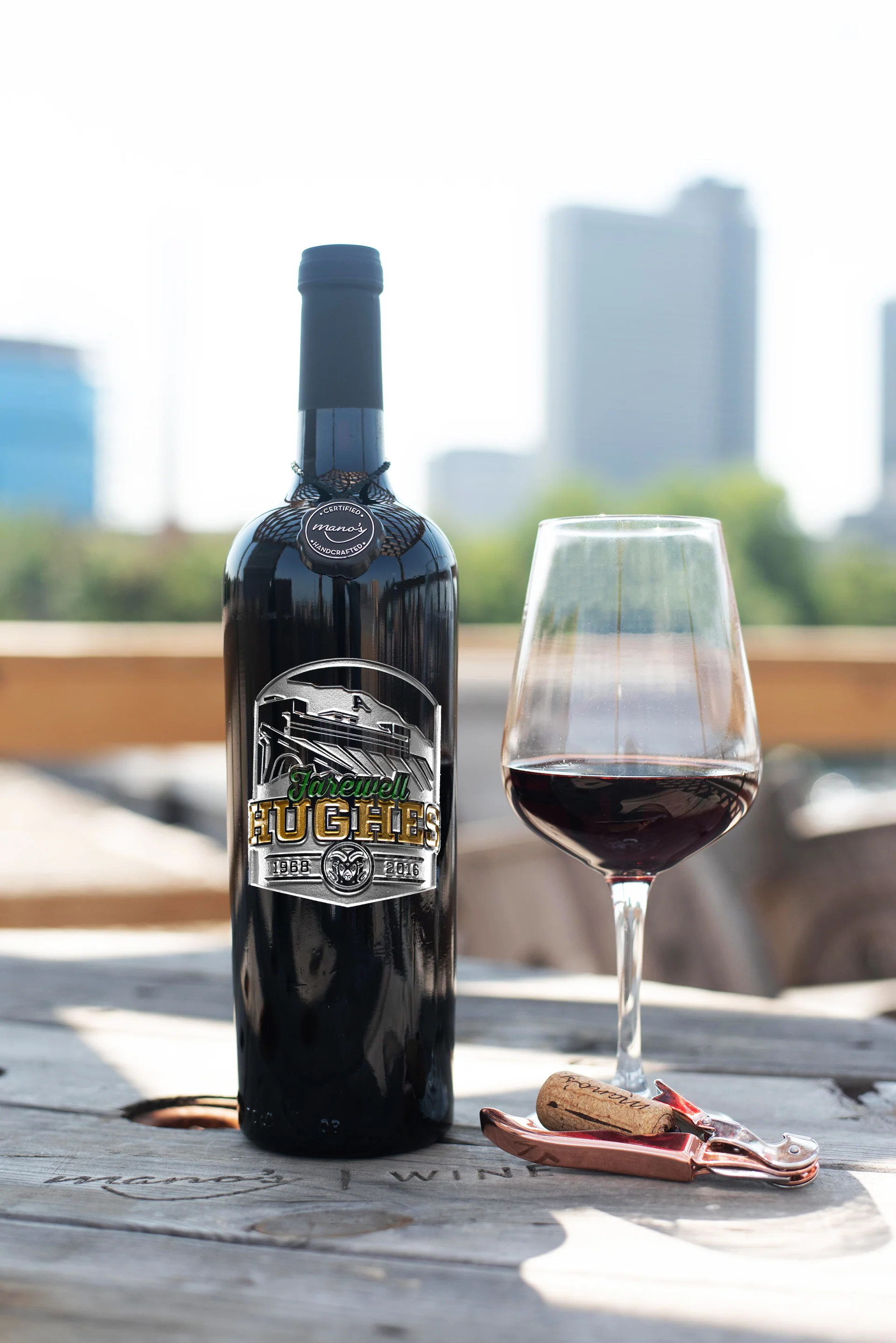 Colorado State Farewell Hughes Etched Wine Bottle - Image 3
