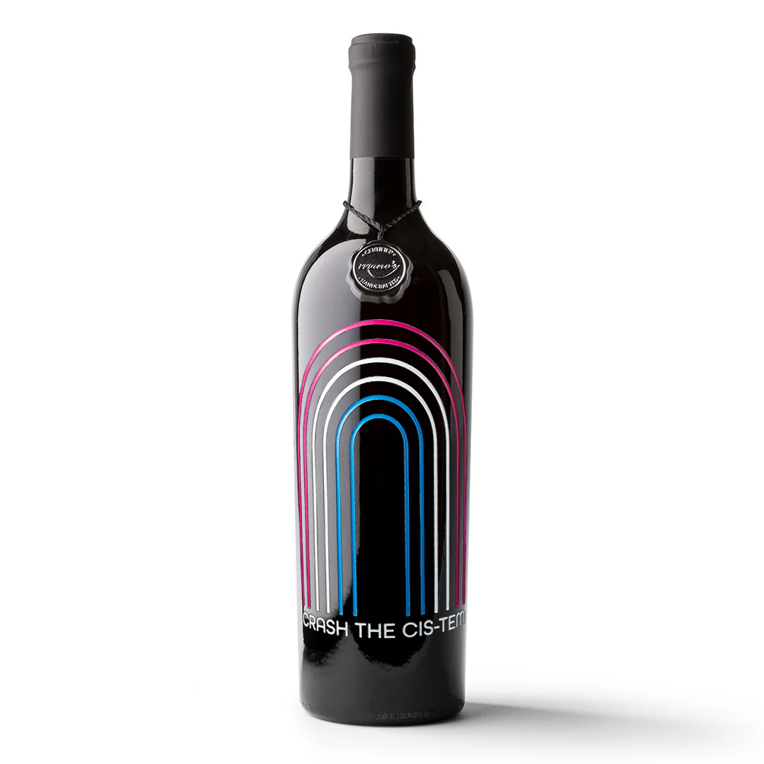 Crash the Cis-tem Etched Wine