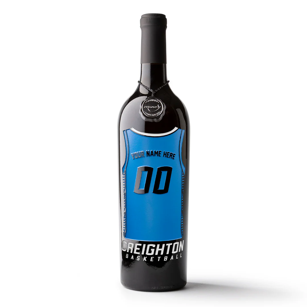 Creighton University Custom Basketball Jersey Etched Wine