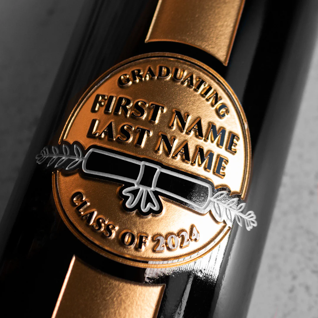 Custom Graduation Award Etched Wine - Image 4