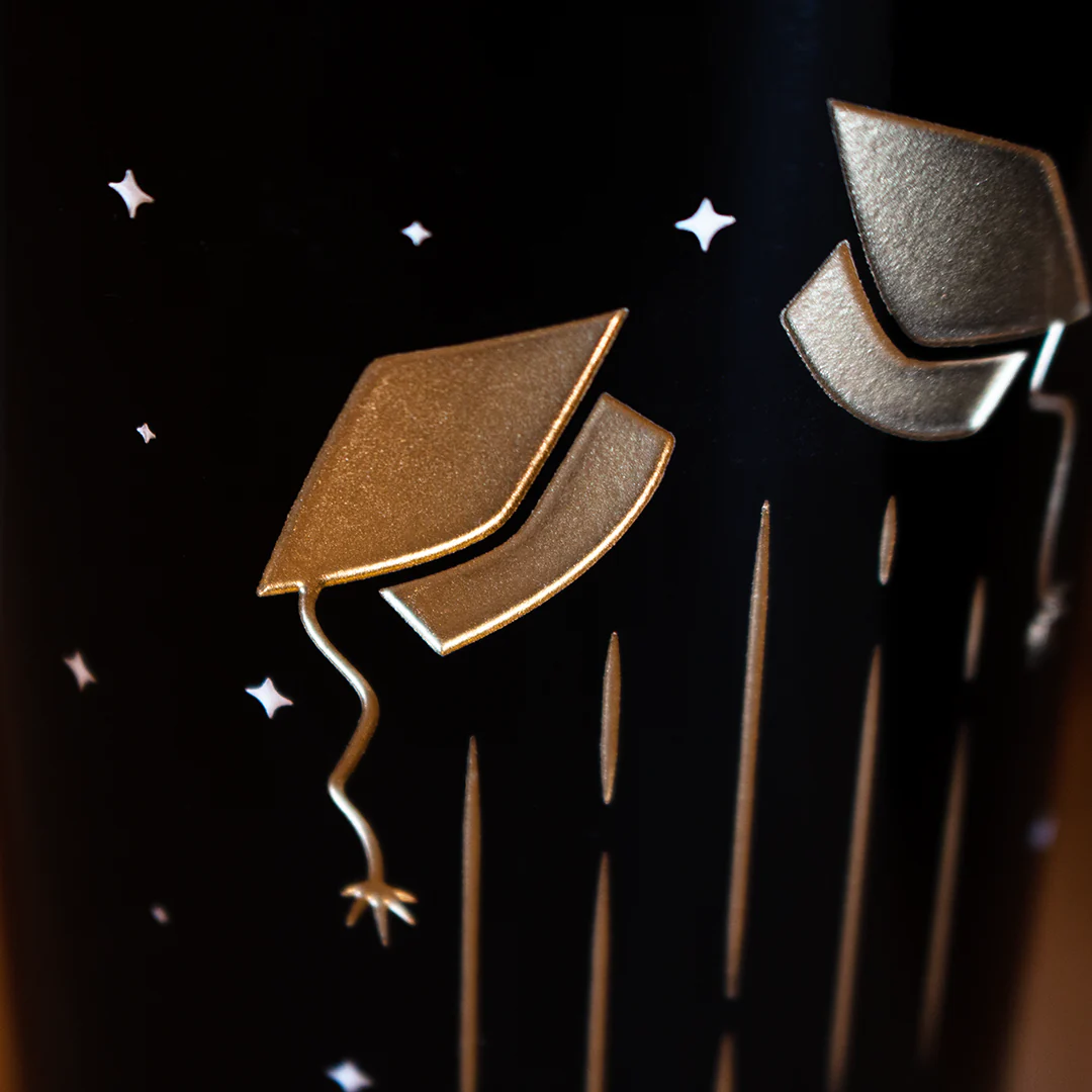 Custom Graduation Cap Etched Wine - Image 4