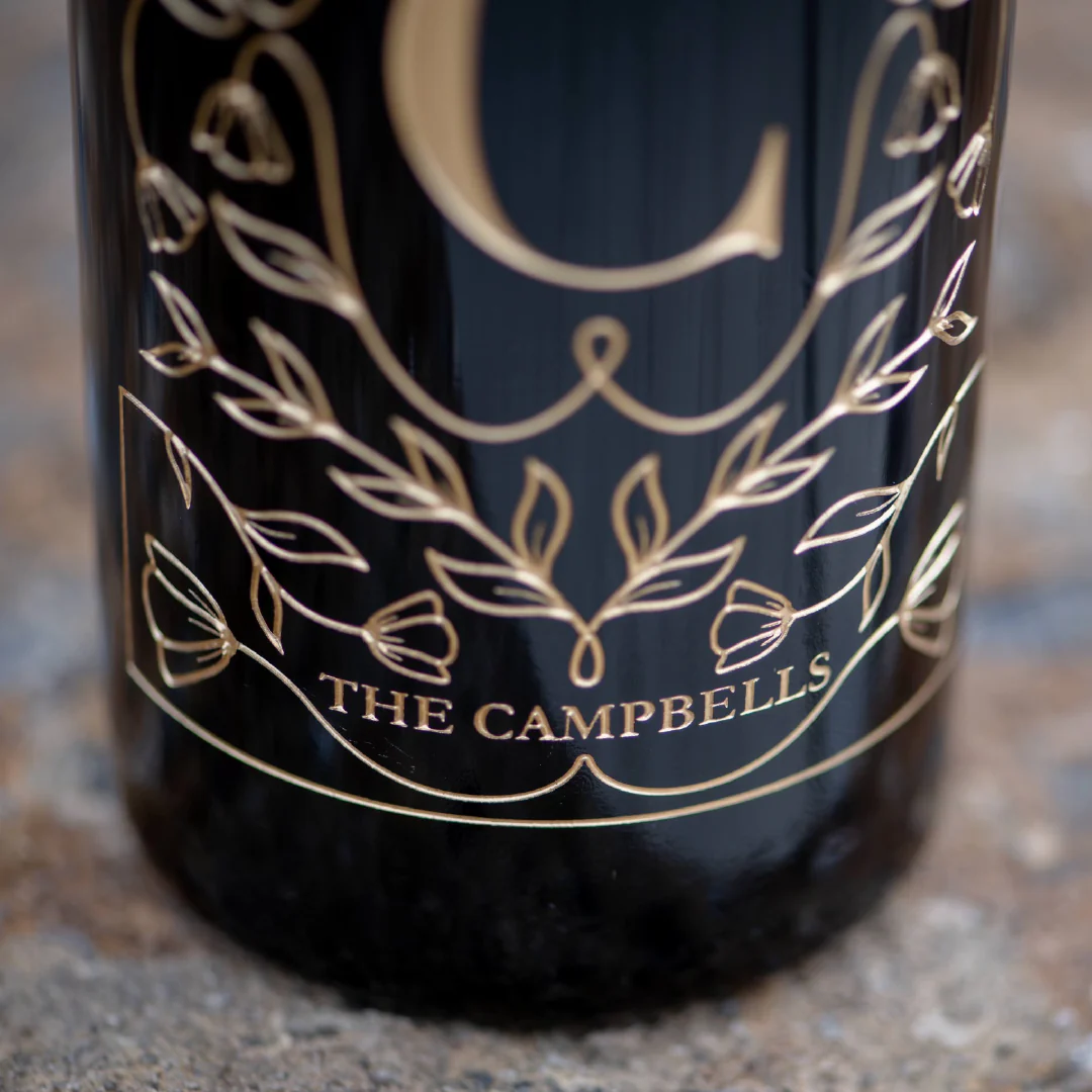 Custom Initial Frame Etched Wine Bottle - Image 2