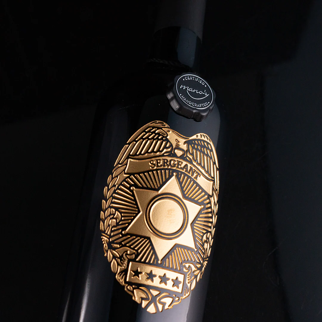 Custom Police Badge Etched Wine - Image 3