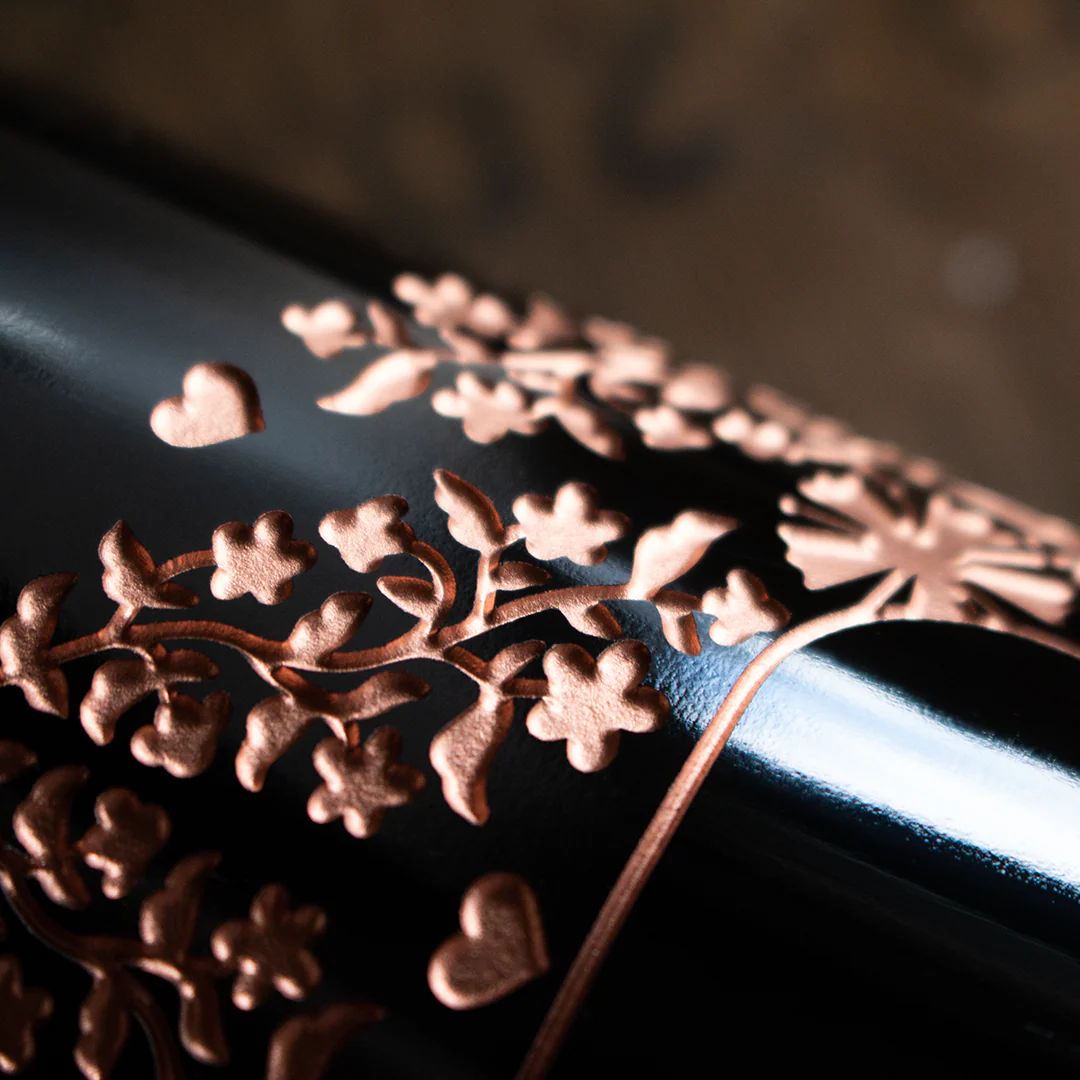 Custom Text Frame Etched Wine Bottle - Image 3