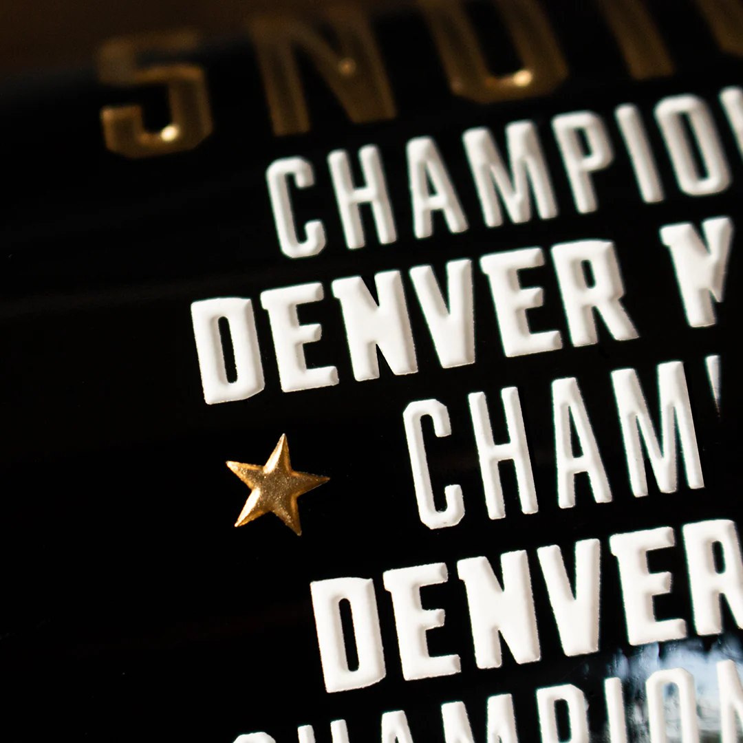 Denver Nuggets 2023 Champions Etched Wine - Image 3