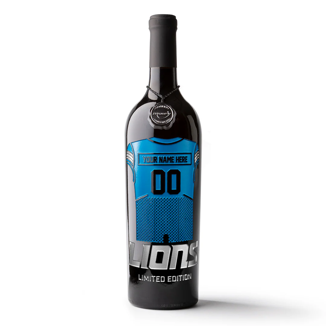 Detroit Lions Custom Jersey Etched Wine - Image 6