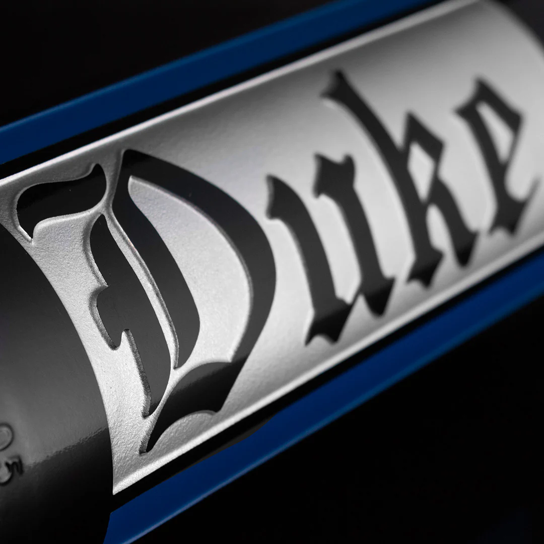 Duke University Logo Stripe Etched Wine - Image 4