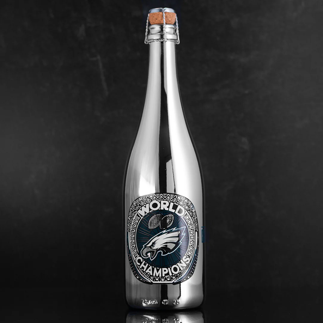 Eagles 2024 World Champions Ring Metallic Silver Bubbly - Image 2