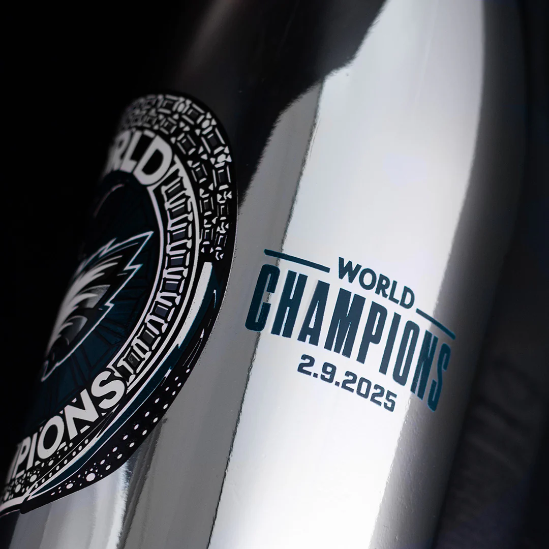 Eagles 2024 World Champions Ring Metallic Silver Bubbly - Image 3