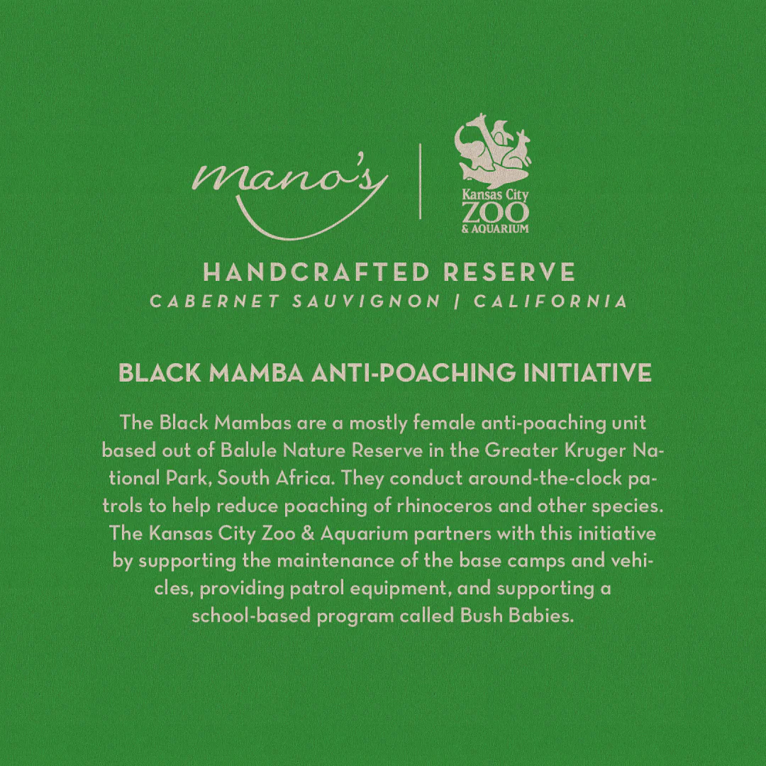 Eastern Black Rhinoceros Etched Cabernet Sauvignon - Image 2