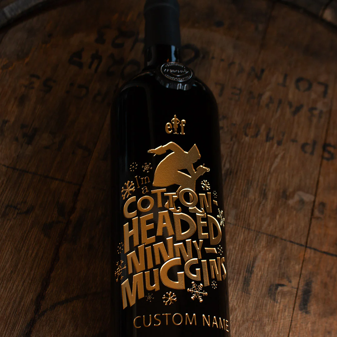 Elf Custom Name Etched Wine - Image 5