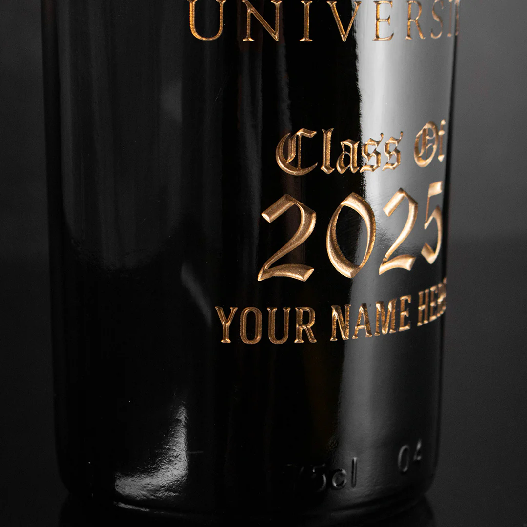 Emory University Custom Alumni Etched Wine Bottle - Image 3