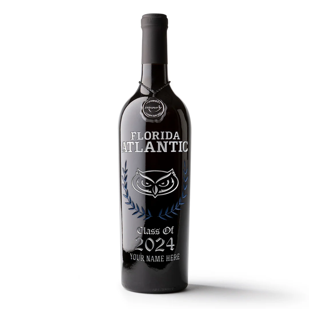 Florida Atlantic University Custom Alumni Etched Wine - Image 4
