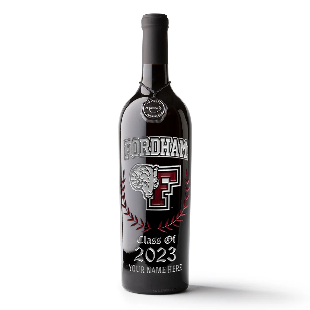 Fordham University Custom Alumni Etched Wine - Image 5