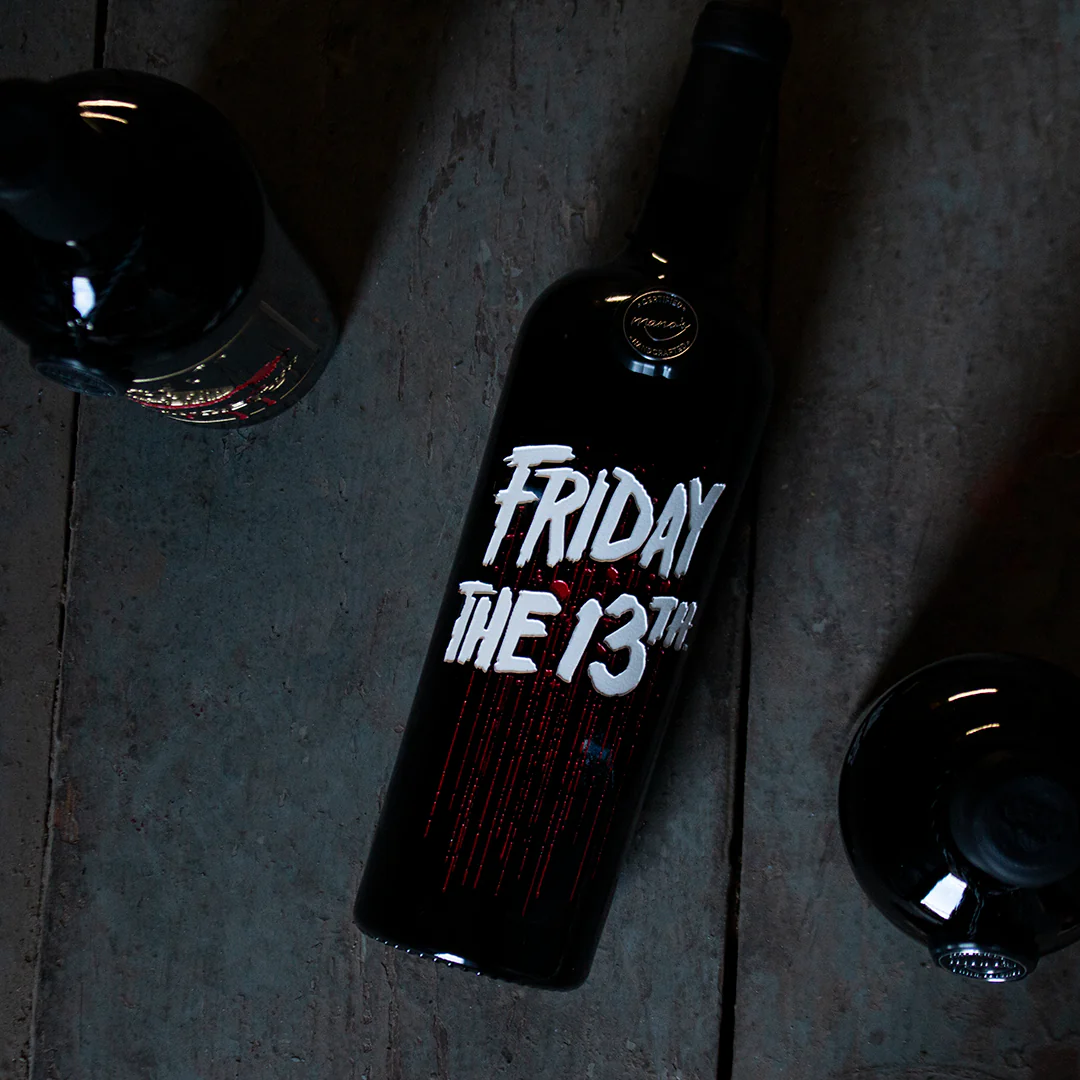 Friday the 13th Logo Etched Wine - Image 5