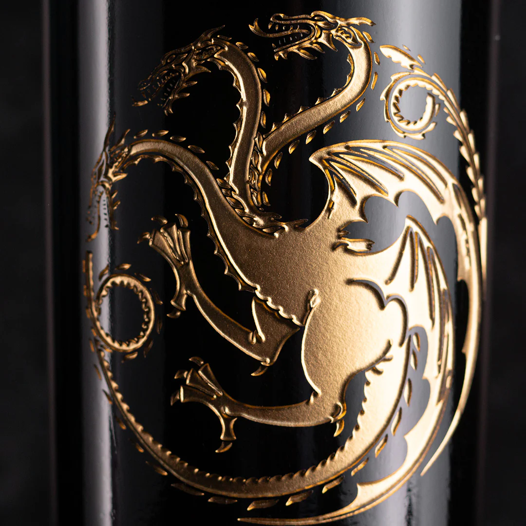 Game of Thrones House Targaryen Custom Name Etched Wine - Image 2