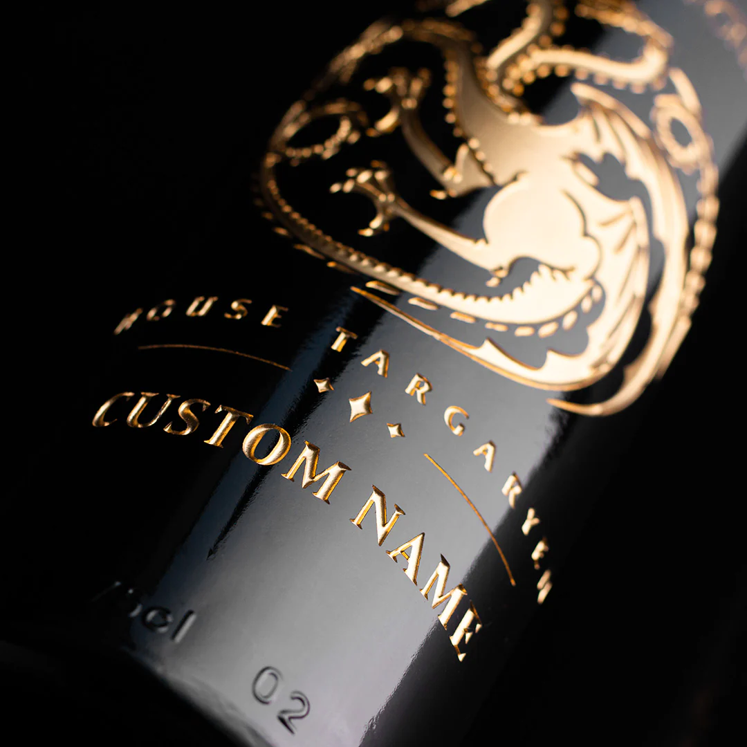 Game of Thrones House Targaryen Custom Name Etched Wine - Image 4