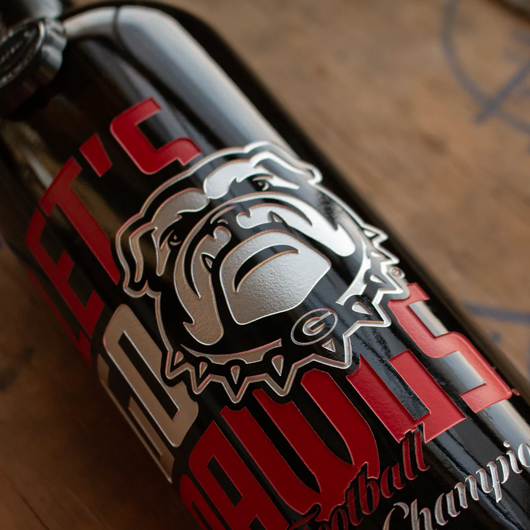 Georgia 2022 National Champions Let's Go Dawgs Display Bottle - Image 2