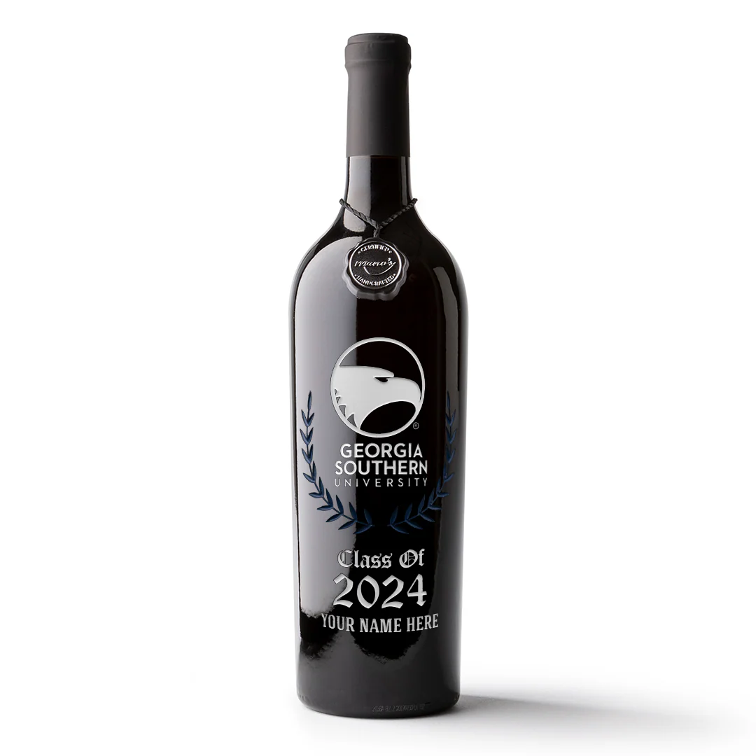 Georgia Southern University Custom Alumni Etched Wine - Image 3
