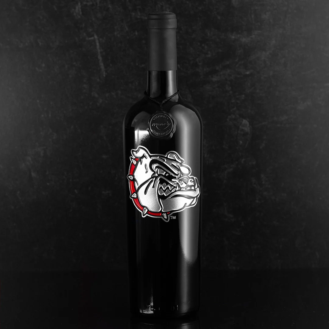 Gonzaga Bulldogs Etched Wine - Image 3