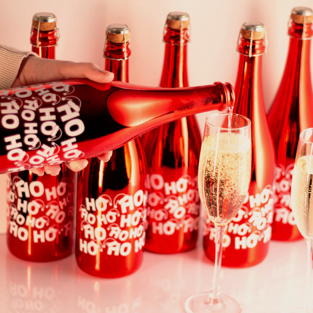 HO HO HO Metallic Red Bubbly Party Pack - Image 3