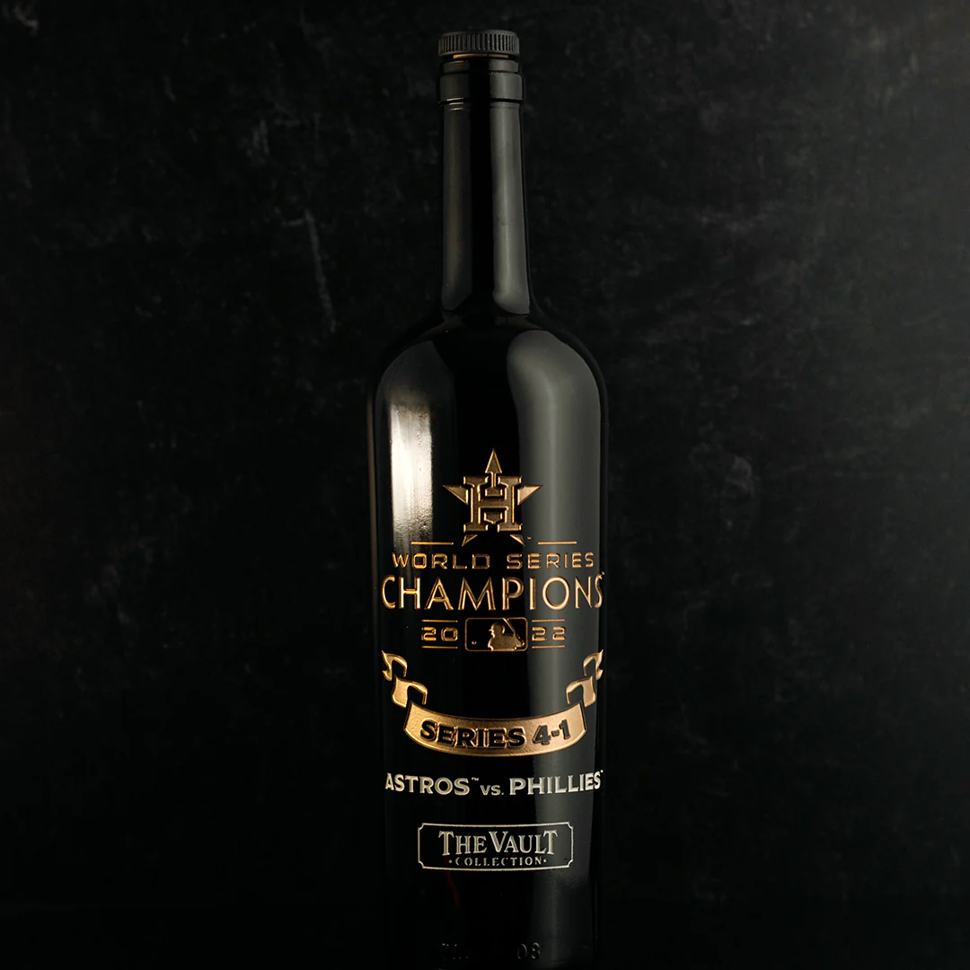 Houston Astros 2022 World Series Vault Etched Wine - Image 3