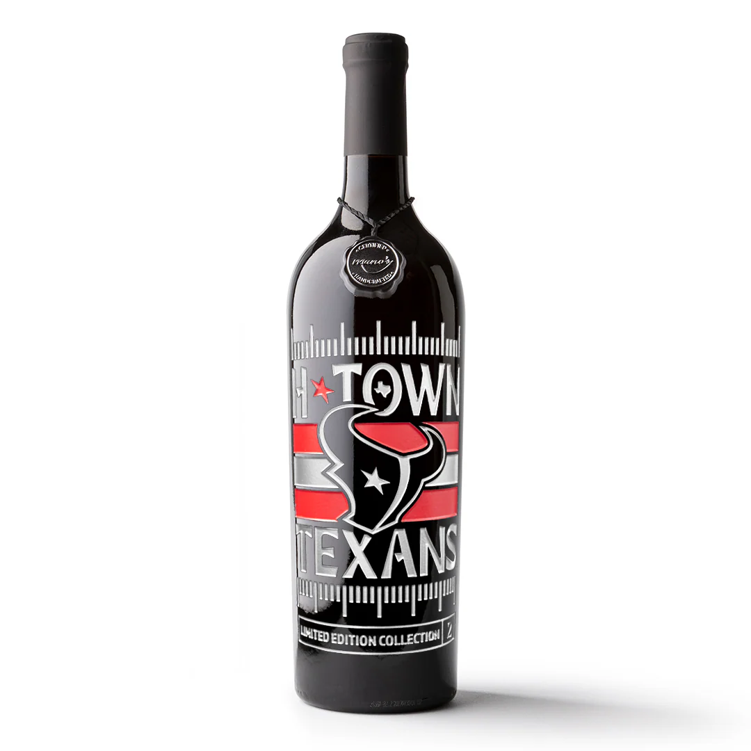 Houston Texans Limited Edition 2 Etched Wine