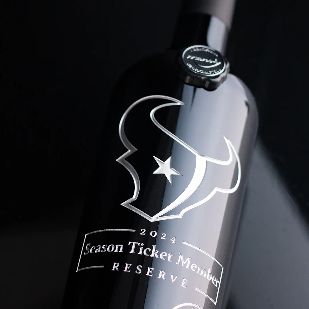 Houston Texans Season Ticket Member Etched Wine Bottle - Image 5