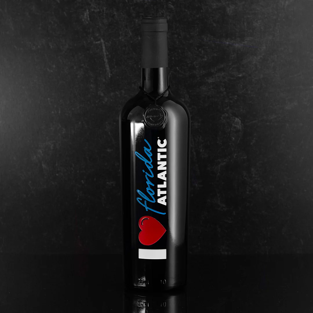 I Heart Florida Atlantic University Etched Wine - Image 3
